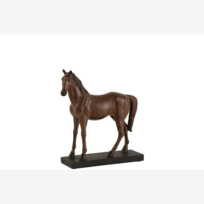 J-Line - Hest figur Brun poly L: 27 H: 28cm. 