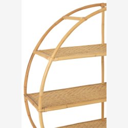 J-Line - Rund reol m. 3 hylder 150x150x40cm, Natur 