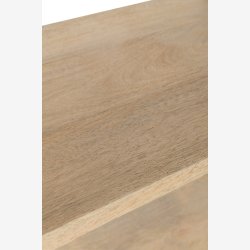 J-Line - Reol m/5 ovale hylder i tr 105x176x40cm, Sort og Natur