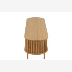 J-Line - TV bord m/tremmer &amp; Hylde 150x41,5x40cm, Natur