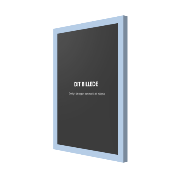 By ADJ - Tr�ramme Mat Lysebl� 21x29,7cm. MDF Bagbekl�dning, Alm. glas