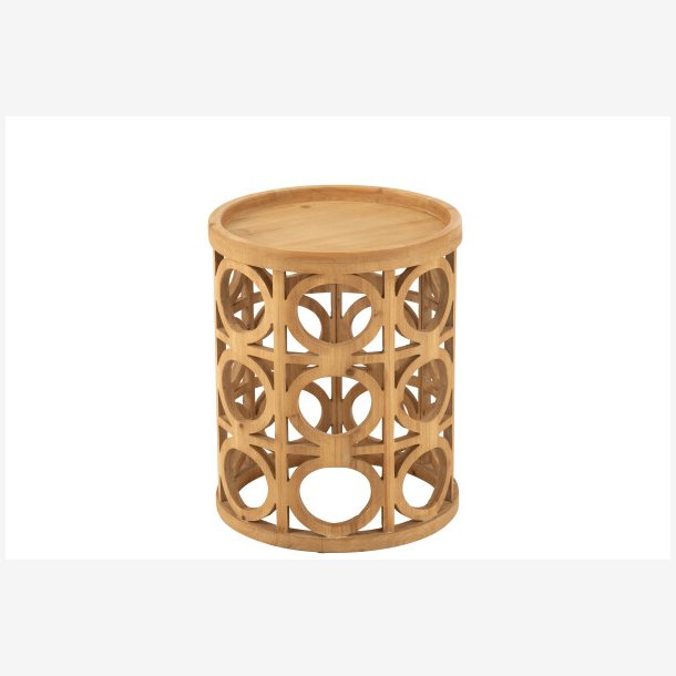 J-Line - Sidebord m/hulmnster 40x49x40cm, Natur