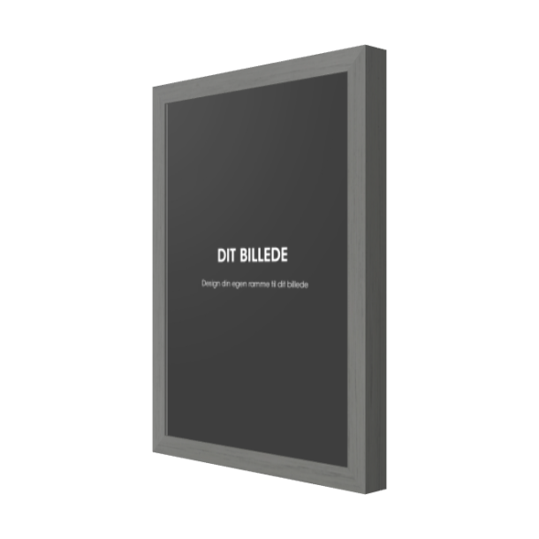 By ADJ - Fotoramme i rustikt tr Mrkegr 12 mm. 15x21 cm.