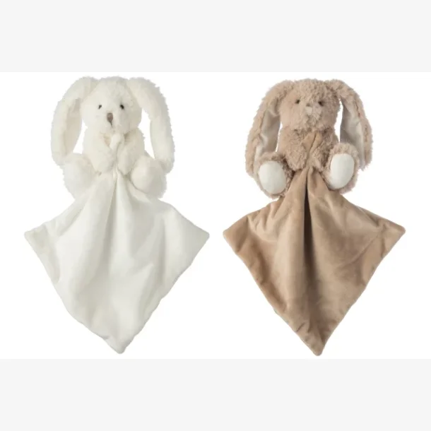 J-Line - Rabbit Doudou Nusseklud - Hvid/Beige - 15 cm
