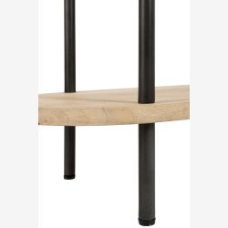 J-Line - Reol m/5 ovale hylder i tr 105x176x40cm, Sort og Natur