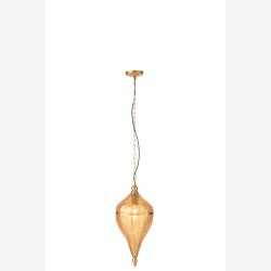 J-Line - Lampe marokkansk inspireret Guld metal : 23 H: 53 cm. 