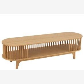 J-Line - TV bord m/tremmer & Hylde 150x41,5x40cm, Natur