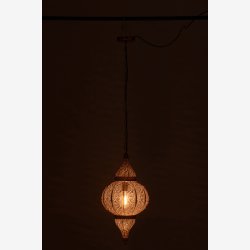 J-Line - Lampe marokkansk inspireret Guld metal : 32 H: 65 cm. 