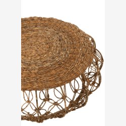 J-Line - Sofabord m/Bananblade Flet 60x35x60cm, Natur