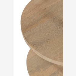 J-Line - Rundt spisebord i mango tr 110x76x110cm - Flere farver