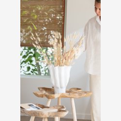 J-Line - St m/2 sideborde  asymmetrisk design 60/45x55/45cm, Natur 