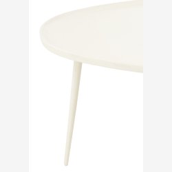 J-Line - St m. To sofaborde i aluminium 73/43x63/43x38/42cm, Hvid