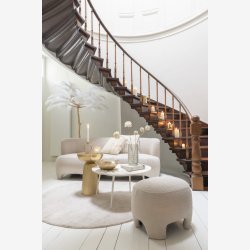 J-Line - Sidebord m. Rillede design 36x52x36cm, Guld