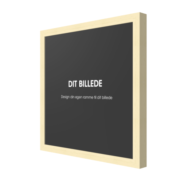 By ADJ - Tr�ramme Lys eg 20x20cm. MDF Bagbekl�dning, Alm. glas