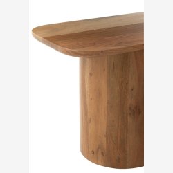 J-Line - St m. to sideborde i massivt tr 60x35x47/37cm, Natur