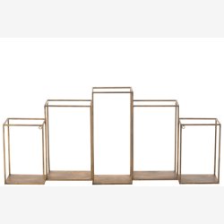 J-Line - Flere hylde design i n 93x41,5x19,5cm, Guld