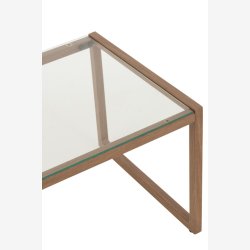 J-Line - Rektangel sofabord m/glas bordplade 90x40x50cm - Flere farver