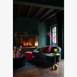 J-Line - Sidebord m. Moderne rillede design 39x57x39cm, Guld