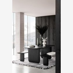 J-Line - Spisebord Akacietr 190 x 76,2 x 100 cm. Sort 