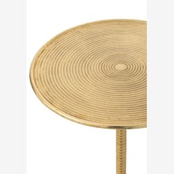 J-Line - Sidebord m. Moderne rillede design 39x57x39cm, Guld