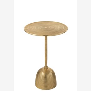 J-Line - Sidebord m. Moderne rillede design 39x57x39cm, Guld