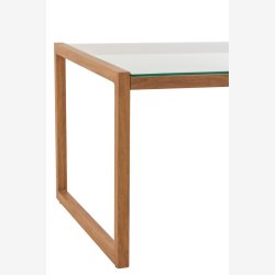 J-Line - Rektangel sofabord m/glas bordplade 90x40x50cm - Flere farver