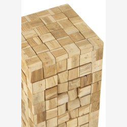 J-Line - Sidebord/stol lavet af tr firkanter 30x45x30cm, Natur 