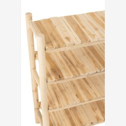 J-Line - Reol m/4 Hylder 140x110x40cm, Natur 