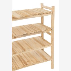 J-Line - Reol m/4 Hylder 140x110x40cm, Natur 