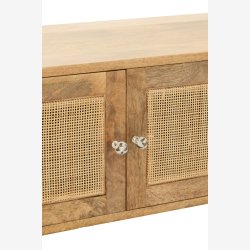 J-Line - Tv-bord m. Rattan flettede lger 120x49x43cm, Natur