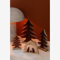 J-Line - Grantr m/tr fod Mangotr Grn H: 19 B: 12 D: 5 cm.