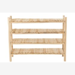 J-Line - Reol m/4 Hylder 140x110x40cm, Natur 
