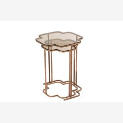 J-Line - St m. To sideborde i firklver design 46/38x61/54, Kobber 