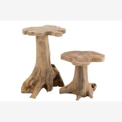 J-Line - Sidebord i massiv trrod 46,5x65,5x43cm, Natur