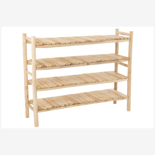 J-Line - Reol m/4 Hylder 140x110x40cm, Natur 