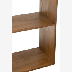 J-Line - Firkantet vgreol m. n firkant i 100x106x40cm, Brun