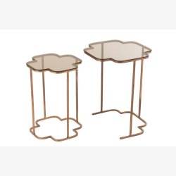 J-Line - St m. To sideborde i firklver design 46/38x61/54, Kobber 