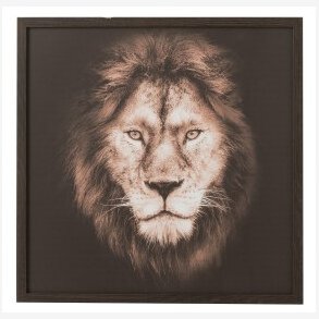 J-Line - Lve billede Brun/Sort 52,5x52,5 cm. 