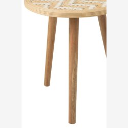 J-Line - St m. 3 sideborde i fletter rattan 53/47/41x53/47/41x55/45/50cm, Natur 