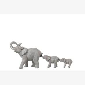 J-Line - Elefant figur m/elefantunger 