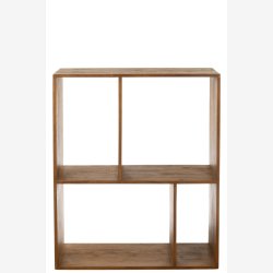 J-Line - Vgreol m. 4 rum 100x119x40cm, Brun