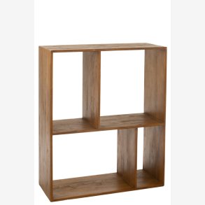 J-Line - Vgreol m. 4 rum 100x119x40cm, Brun