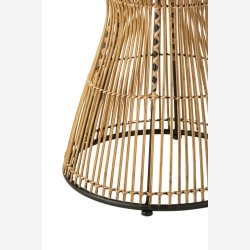 J-Line - Sidebord med kegle formet fod og flettet bordplade 58x64x58cm, Natur 