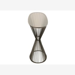 J-Line - Konsolbord m. Glas bordplade og tremme design 121x79x37cm, Gr 