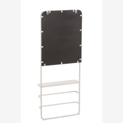 J-Line - Vgspejl m/hylde og hndklderkke 40x100x12,5cm, Hvid