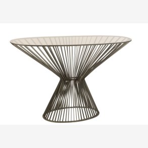 J-Line - Konsolbord m. Glas bordplade og tremme design 121x79x37cm, Gr 