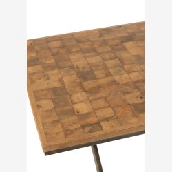 J-Line - Spisebord m. Firkantet mnster i bordpladen 180x76x90cm, Natur og Sort