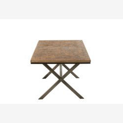 J-Line - Spisebord m. Firkantet mnster i bordpladen 180x76x90cm, Natur og Sort