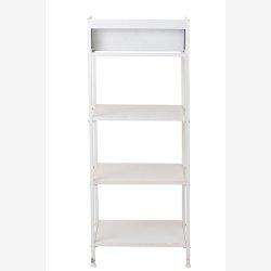 J-Line - Reol m. 1 skuffe og 3 hylder 54x140x38cm, Hvid 