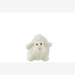 J-Line - Drstopper Fr "Dolly" Polyester Hvid L: 30 H: 20 B: 16 cm. 